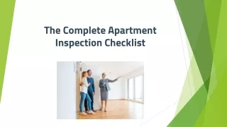 The Complete Apartment Inspection Checklist