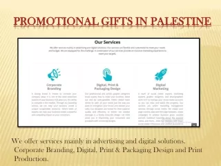 promotional gifts in palestine