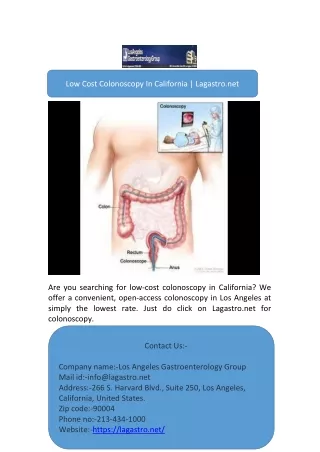 low cost colonoscopy in california lagastro net