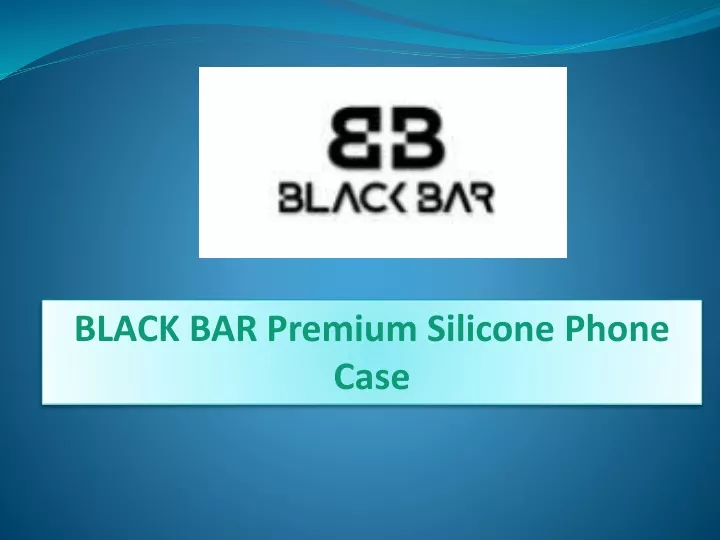 black bar premium silicone phone case