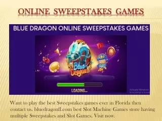 online sweepstakes games