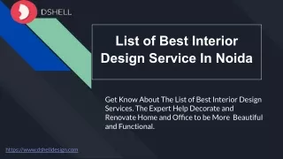 list of best interior design service in noida