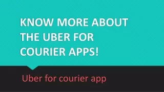 uber for courier delivery app