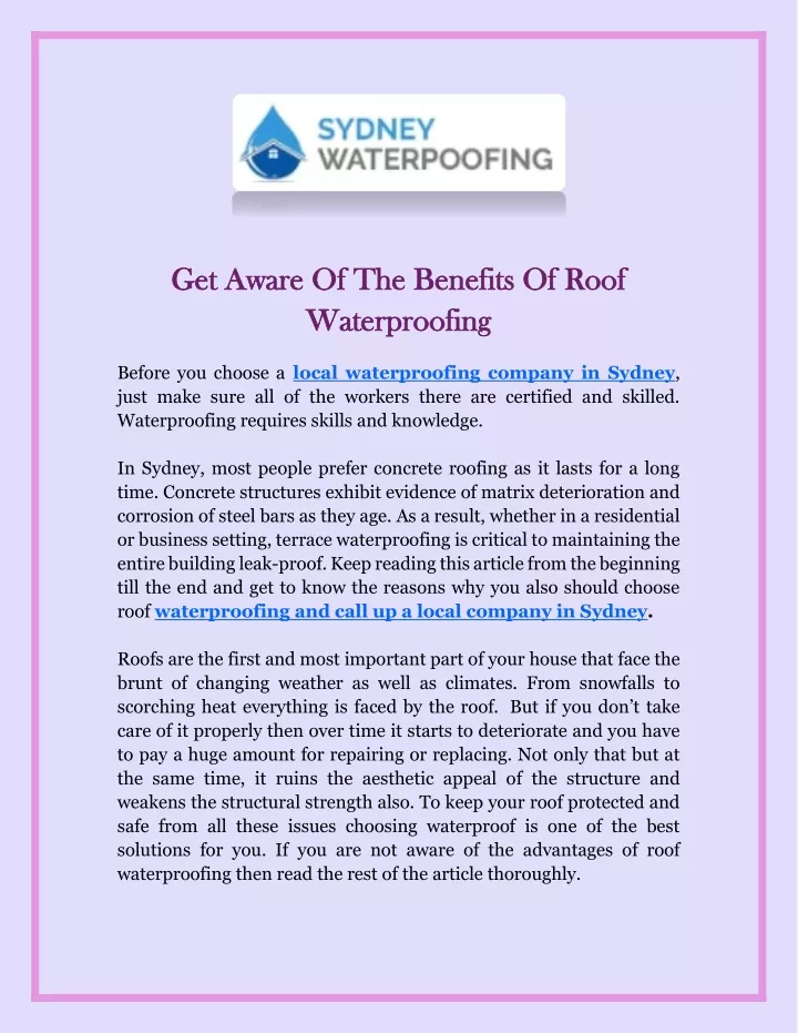 get aware of the benefits of roof get aware