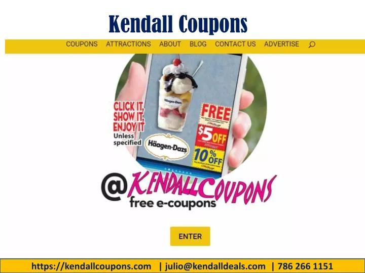 kendall coupons