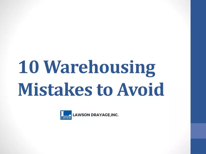 10 warehousing mistakes to avoid