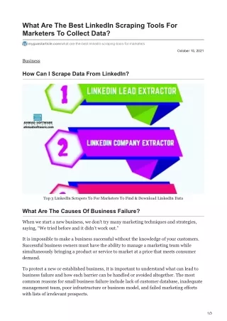 what are the best linkedin scraping tools
