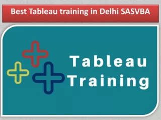 Best Tableau training in Delhi SASVBA