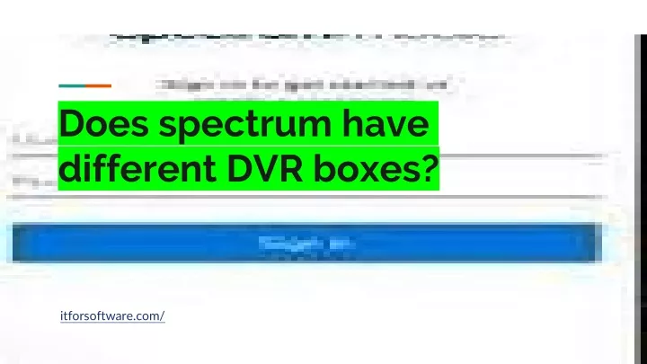does spectrum have different dvr boxes