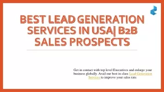 Looking For Best Lead Generation Services in USA