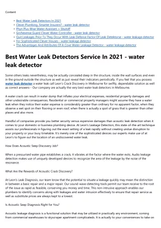 10 Great water leak detector Public Speakers