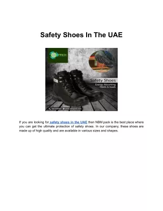 safety shoes in the uae