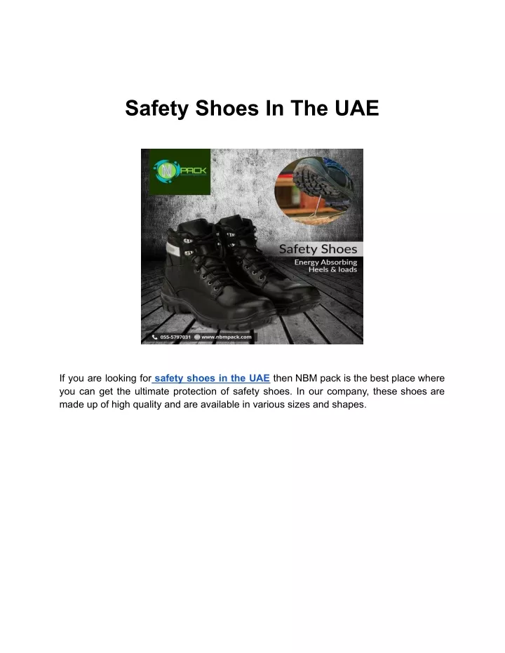 safety shoes in the uae