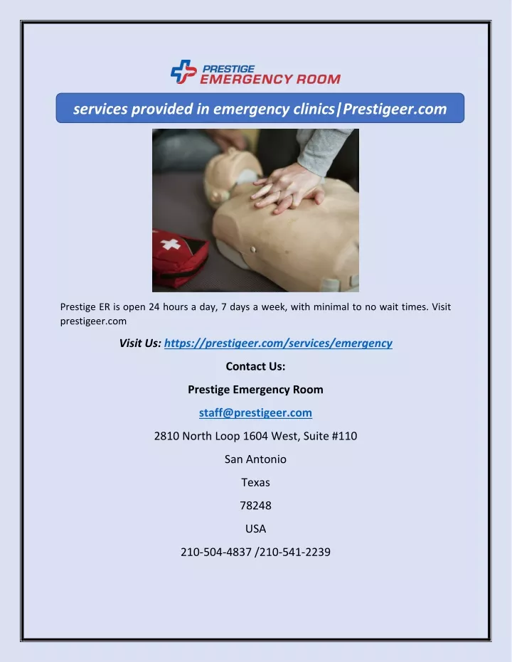 services provided in emergency clinics prestigeer