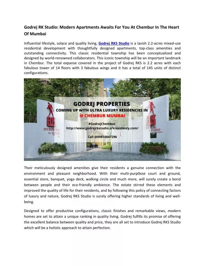 godrej rk studio modern apartments awaits