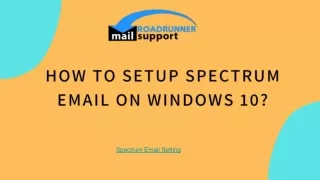 spectrum email setting