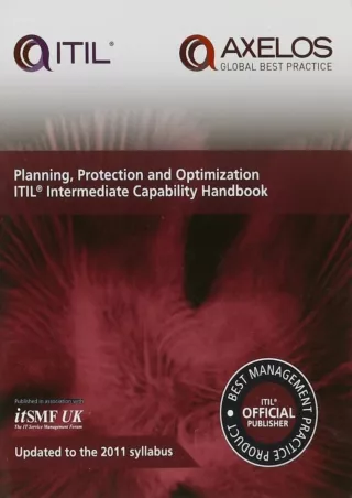 EBOOK Planning Protection and Optimization ITIL 2011 Intermediate Capability