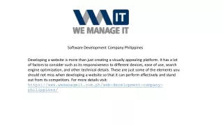 Software Development Company Philippines