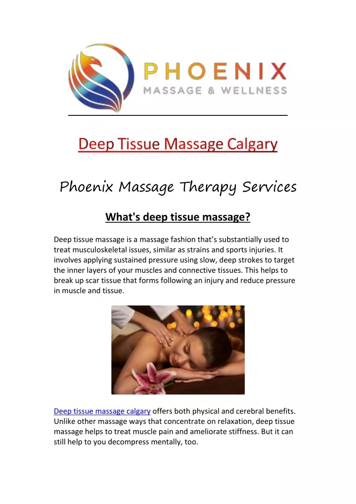 phoenix massage therapy services