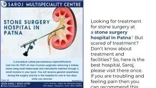 Stone Surgery Hospital in Patna
