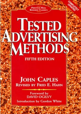 DOWNLOAD Tested Advertising Methods 5th Edition  Prentice Hall Business Classics