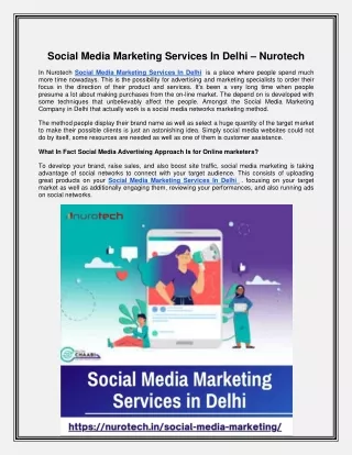 Social Media Marketing Services In Delhi – Nurotech