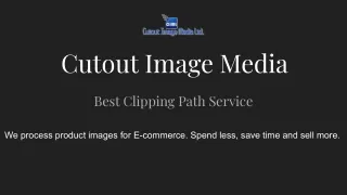 Professional clipping path service