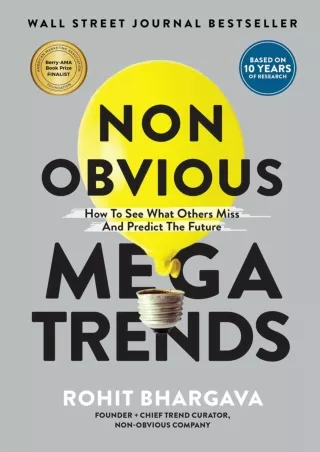 EPUB Non Obvious Megatrends How to See What Others Miss and Predict the Future
