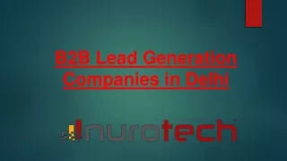 Top B2B Lead Generation Companies In India