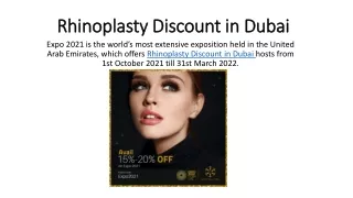 Rhinoplasty Discount in Dubai