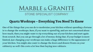 quartz worktops everything you need to know