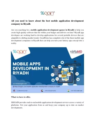 best mobile application development company in Riyadh