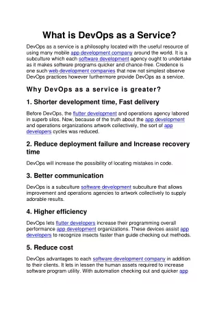 what is devops as a service