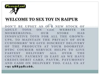 Sex Toys In Raipur Call  919883981166
