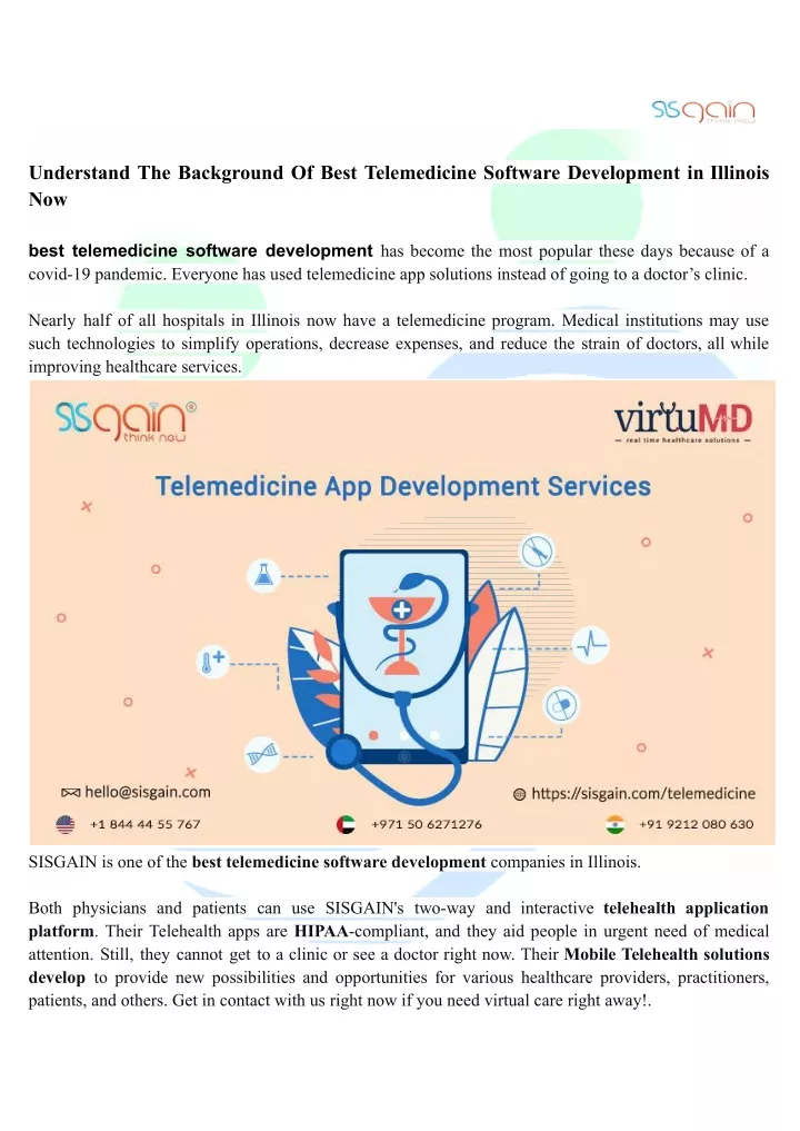 understand the background of best telemedicine