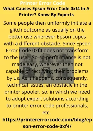 printer error code