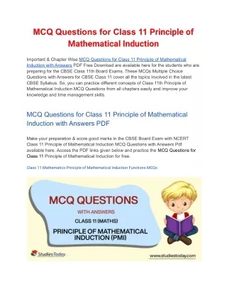 mcq questions for class 11 principle