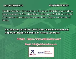 NOC from Chennai International Airport - Sakthi Aviation Consultancy Services