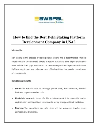 how to find the best defi staking platform