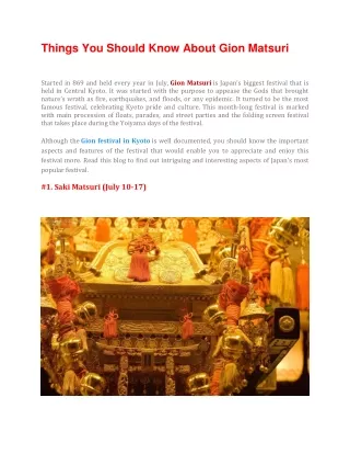 things you should know about gion matsuri