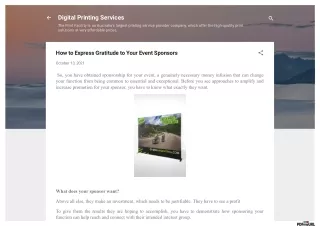 digital printing services