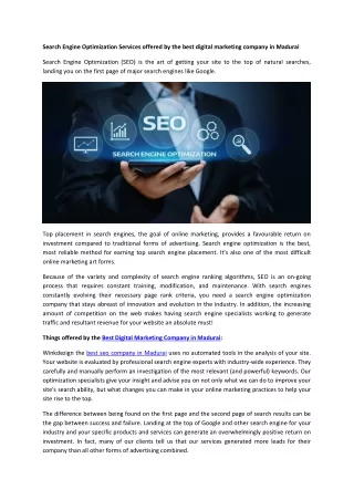 Best Seo Company in Madurai | Best Digital Marketing Company in Madurai