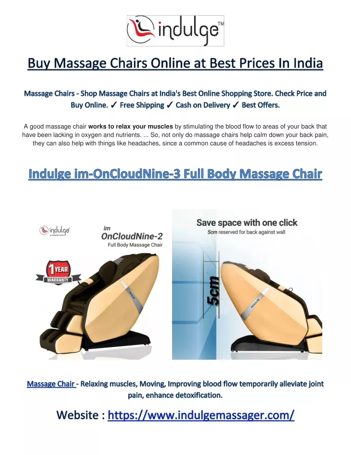 a good massage chair works to relax your muscles