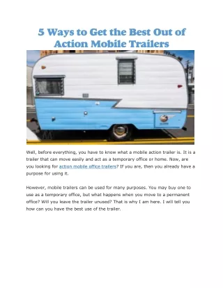 5 ways to get the best out of action mobile