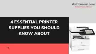 4 essential printer supplies you should know about