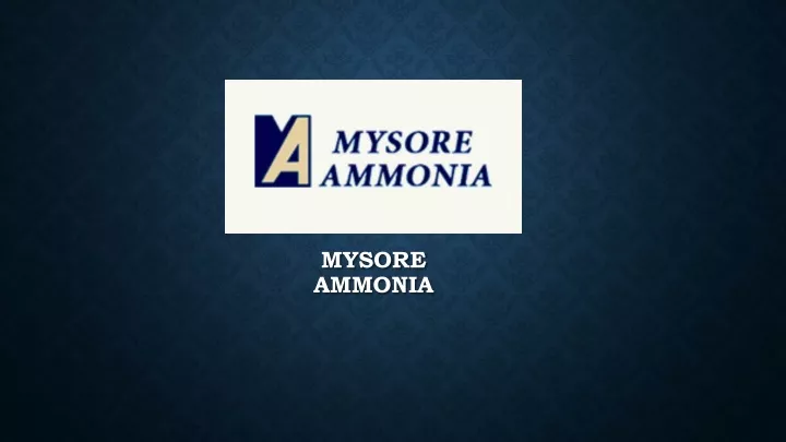 mysore ammonia