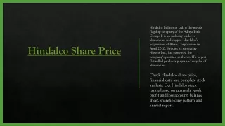 hindalco share price
