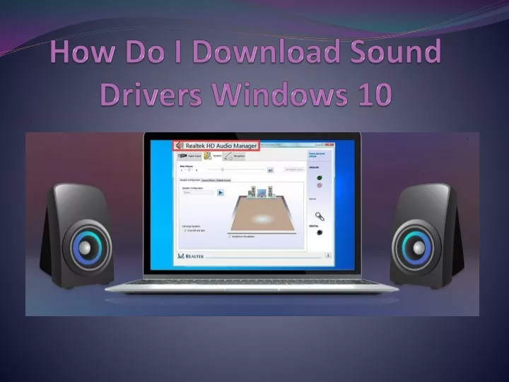 how do i download sound drivers windows 10