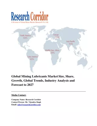 global mining lubricants market size share growth