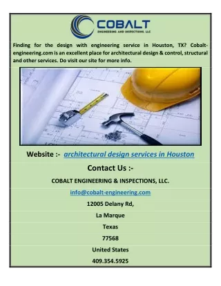 finding for the design with engineering service